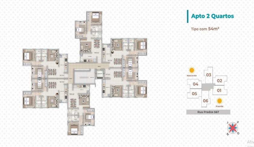 Imóvel na Planta BH Empreendimento Edifício Monte Carlo